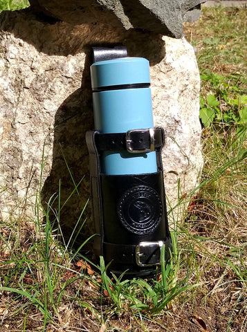 Leather Bottle Belt Holster - "The Best Fisherman V4"