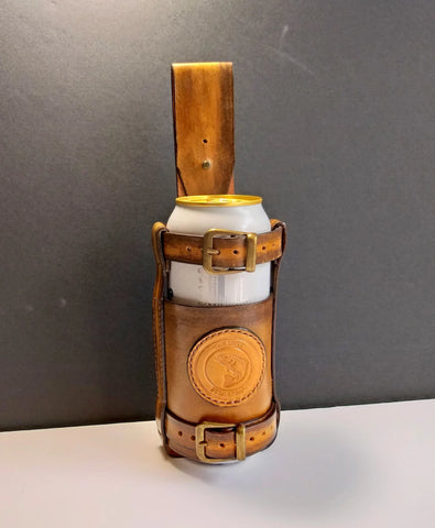 Leather Bottle Belt Holster - "The Best Fisherman V5"