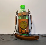 Leather Bottle Holder with Crossbody Strap (TBHCS002)