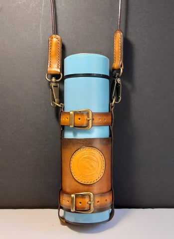 Leather Bottle Holder with Crossbody Strap (FBHCS002)