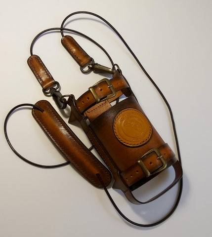 Leather Bottle Holder with Crossbody Strap (FBHCS002)