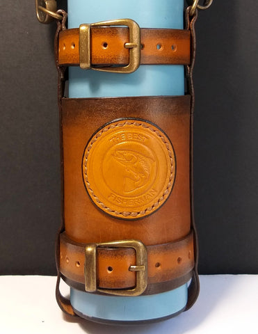 Leather Bottle Holder with Crossbody Strap (FBHCS002)