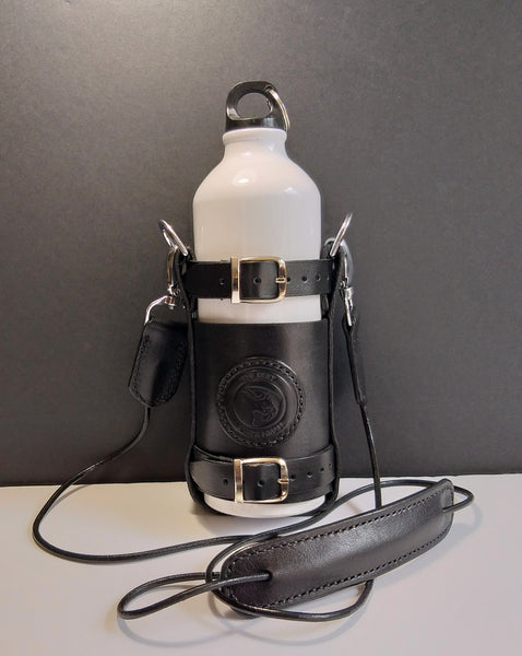 Leather Bottle Holder with Crossbody Strap (BHCS007)