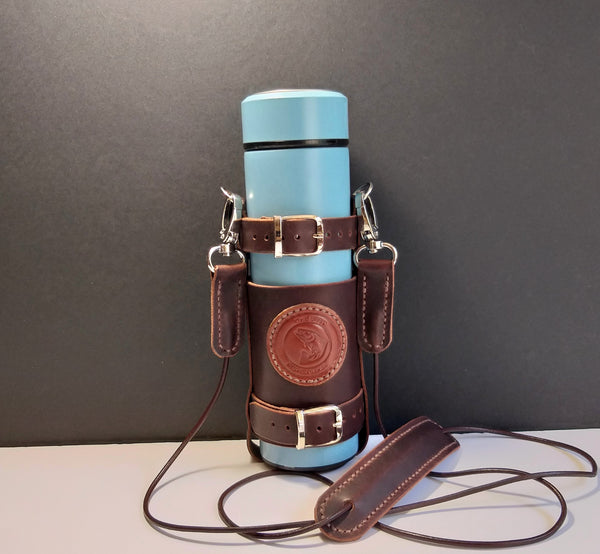 Leather Bottle Holder with Crossbody Strap (FBHCS001)