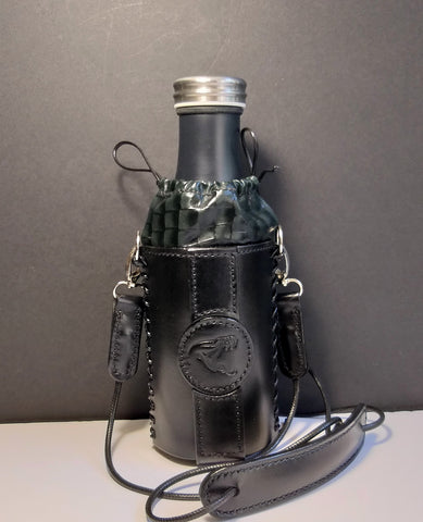 Leather Bottle Holder with Crossbody Strap (TBHCS003)