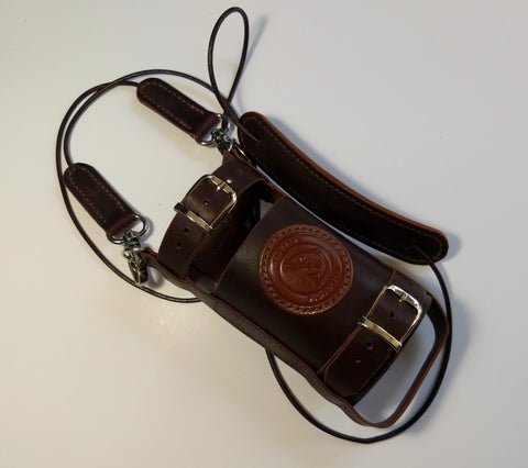 Leather Bottle Holder with Crossbody Strap (FBHCS001)