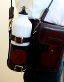 Leather Bottle Holder with Crossbody Strap (BHCS001)