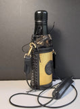Leather Bottle Holder with Crossbody Strap (TBHCS004)