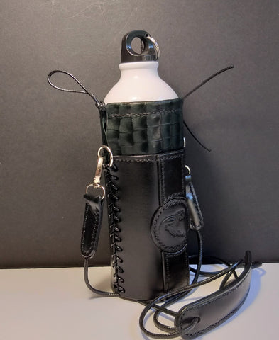 Leather Bottle Holder with Crossbody Strap (TBHCS003)
