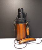 Leather Bottle Holder with Crossbody Strap (TBHCS012)