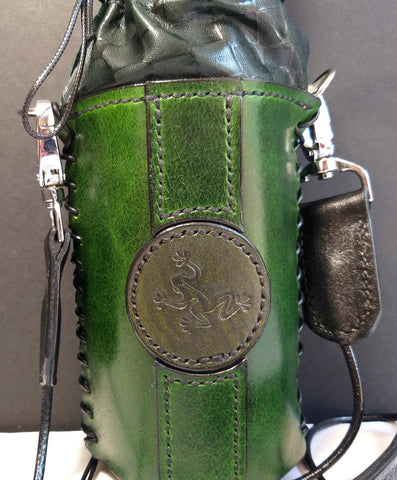 Leather Bottle Holder with Crossbody Strap (TBHCS001)