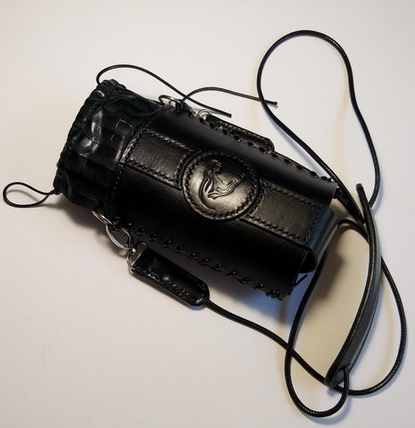Leather Bottle Holder with Crossbody Strap (TBHCS003)