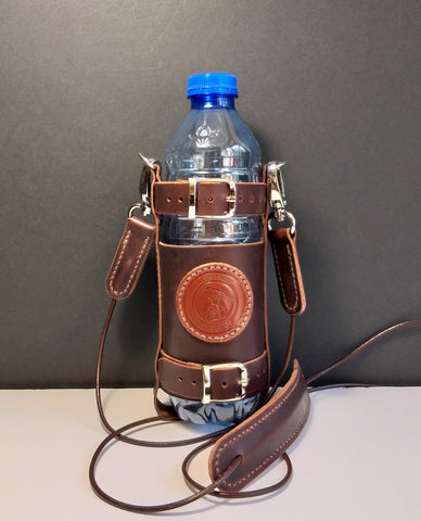 Leather Bottle Holder with Crossbody Strap (FBHCS001)