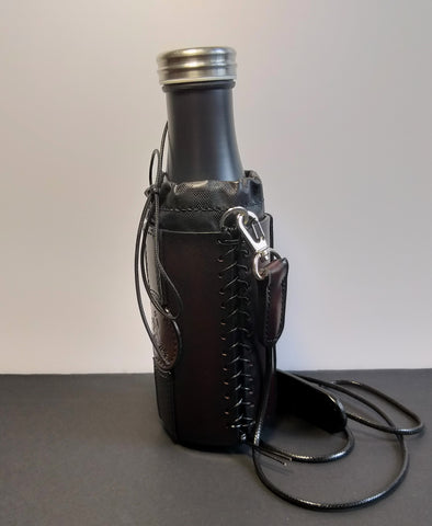 Leather Bottle Holder with Crossbody Strap (TBHCS005)