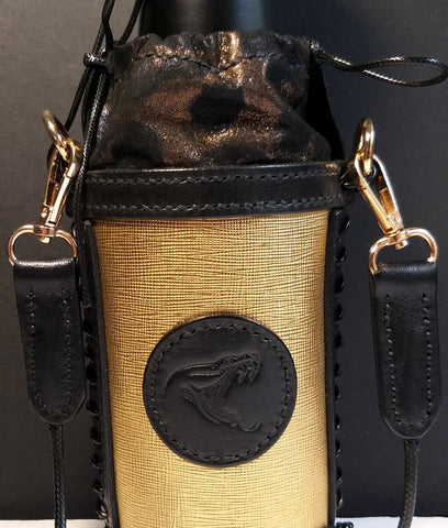 Leather Bottle Holder with Crossbody Strap (TBHCS004)