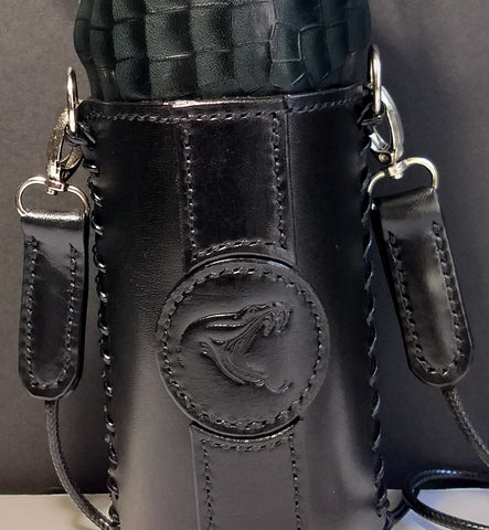 Leather Bottle Holder with Crossbody Strap (TBHCS003)
