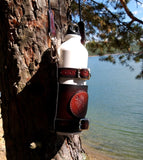 Leather Bottle Holder with Crossbody Strap (BHCS001)