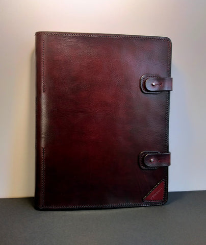 Leather Electronic Musical Score Case for Singers (Gradient Mahogany)
